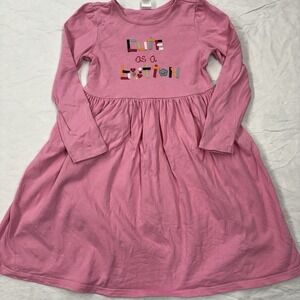 Vintage 2006 Girls Gymboree Pink Dress Cute As A Button Size 10‎ Ribbons Buttons